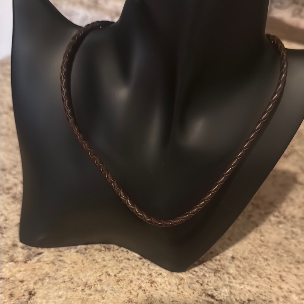 NWT Braided Brown Necklace 20.5 in